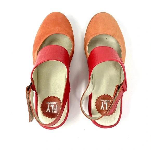 🍒🍊FLY London Vibrant Red & Orange Women’s Shoes – Style Meets Comfort🍊🍒 - Picture 9 of 9